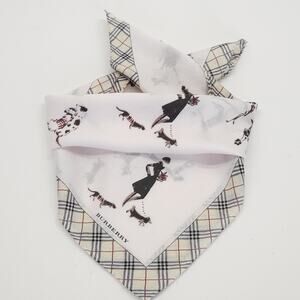 Vtg Burberry Scarf Pink Nova Check Cotton Head Handkerchief London Preppy 90s